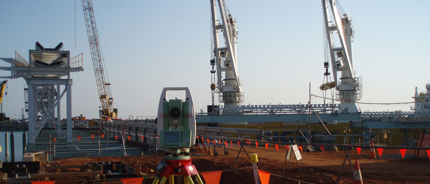 Set-out survey of iron ore port facilities