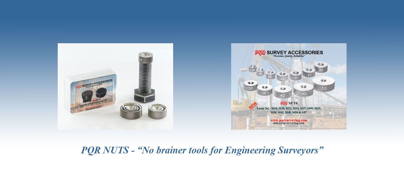 PQR Nuts - Survey Accessories for Engineering Surveyors